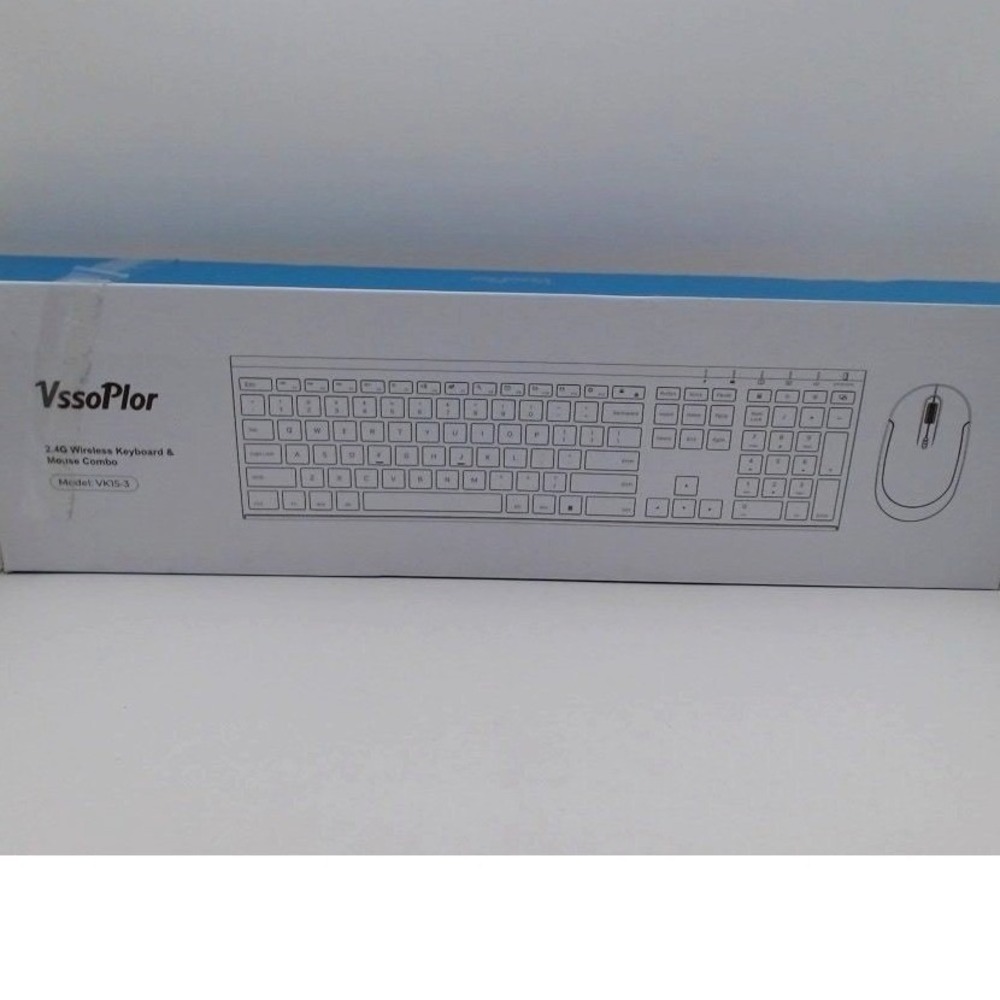 VssoPlor - 2.4G Wireless Keyboard & Mouse Combo, BRAND NEW IN BOX